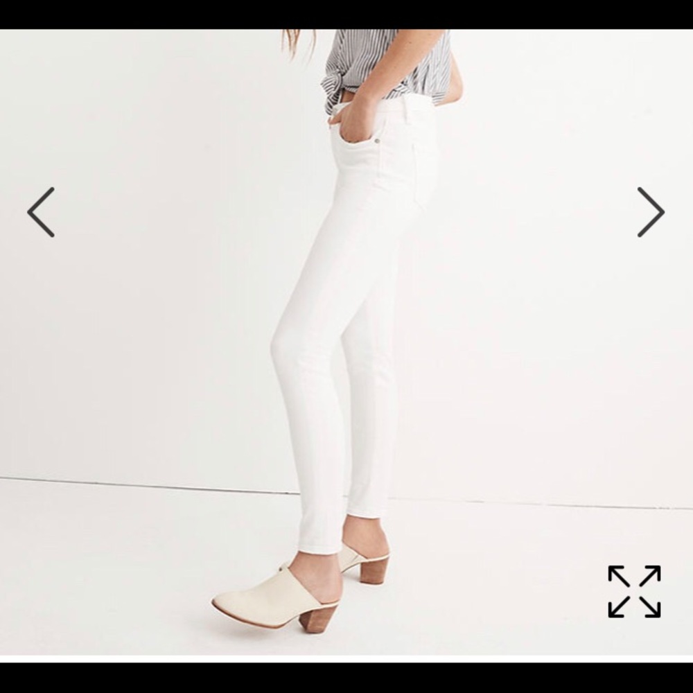 Madewell white 9” high-rise skinny jeans size 26